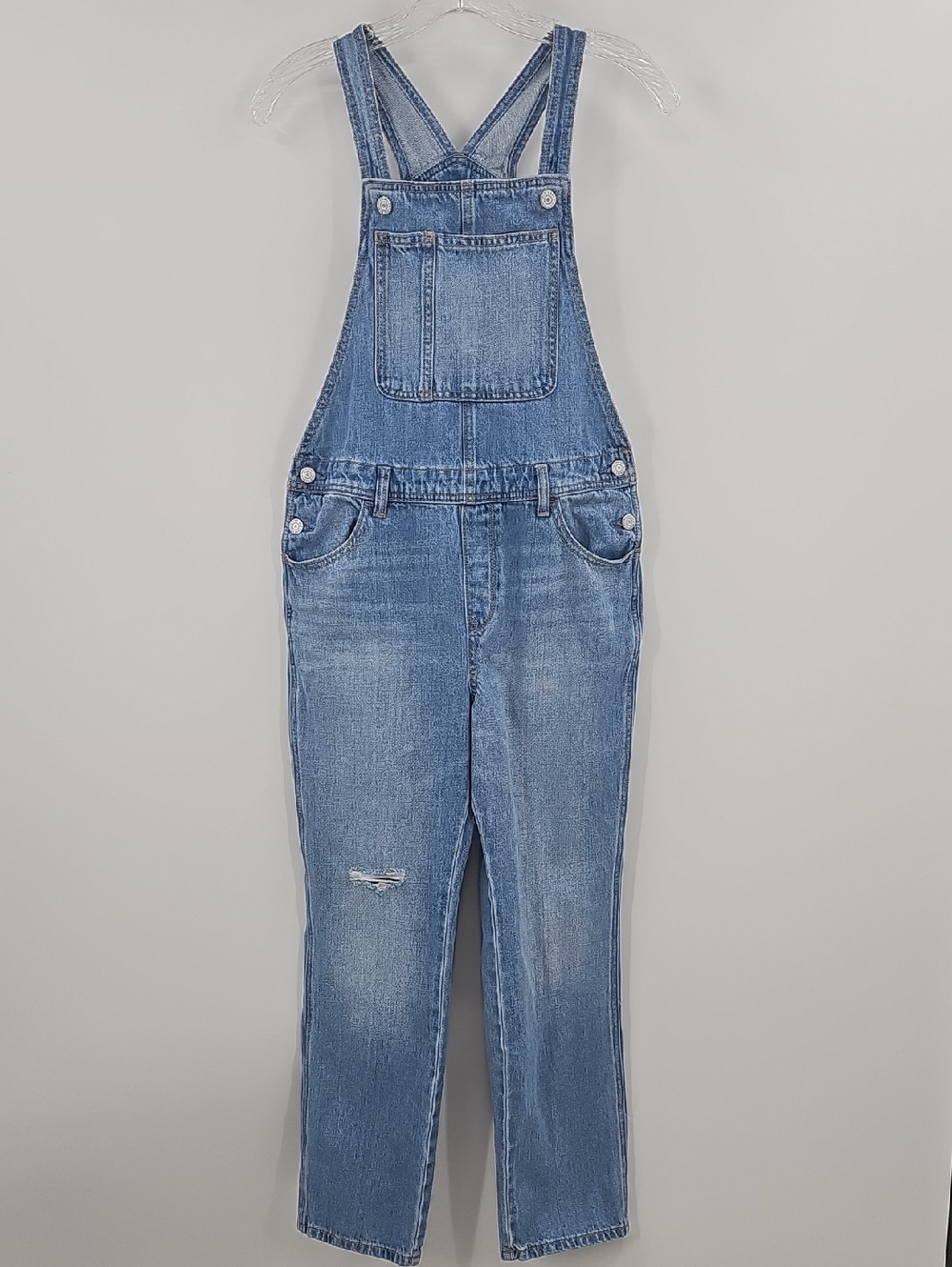 Old Navy Girl's Youth Classic Light Wash Denim Overalls Size 14-16